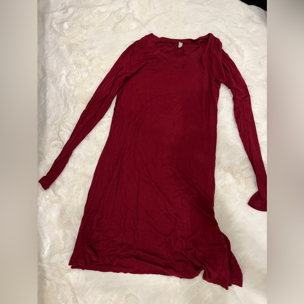 Red Long Sleeved Dress